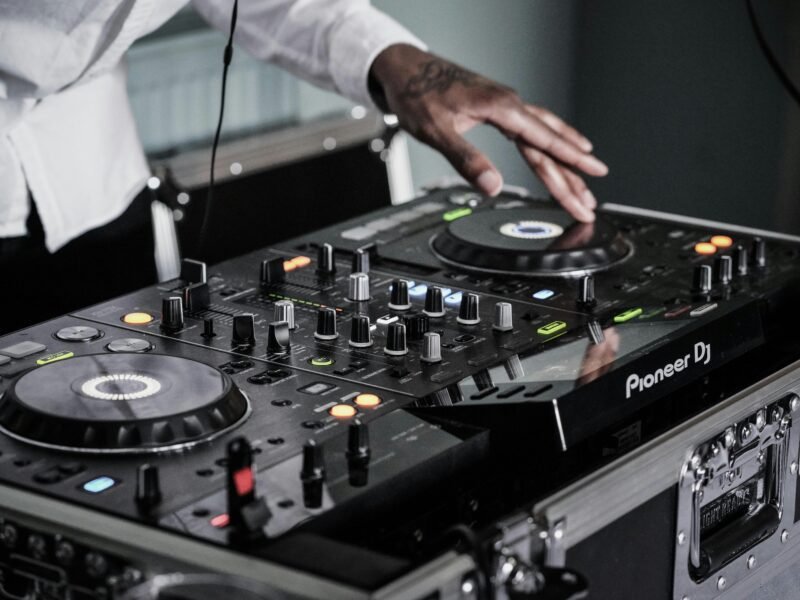 Digital DJ mixes tailored to the event’s theme